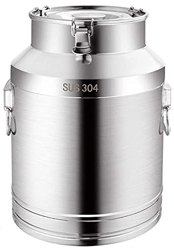 OWOHYG Bidon à Lait en Acier Inoxydable 304, Seau à Lait, Seau à vin, Carafe, Baril d'huile, boîte à thé avec Couvercle hermétique, pour liquides et Solides (88 L, 20 L)