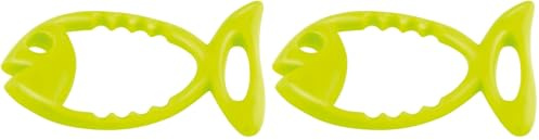 Fashy Fisch-Tauchring, neon-grün, 9x17 cm (Packung mit 2)