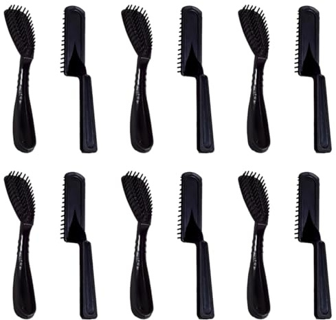 LOORGVEL Lot de 20 Peignes à Cheveux pour Teinture Capillaire, 10 Carrés 10 Ovales, Outils Professionnels pour Salon de Coiffure, Adaptés la Coloration et Soins Capillaires