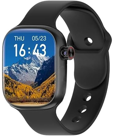 XINDADA Montre connectée S10 XH022 avec carte SIM 4G écran AMOLED 5,1 cm GPS WIFI Caméra rotative à 190° Appel vidéo Gooogle Play Android Smartwatch (Noir)