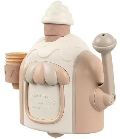 Badeschaum Eismaschine – 9.06 Inches Kinder Bade Spielzeug | Interaktive Sch?um Maschine – ABS Lern Spielzeug für Kinder 3–6 Jahre fördert Fantasie Motorik und Badespaß Zuhause Badewanne Dusche