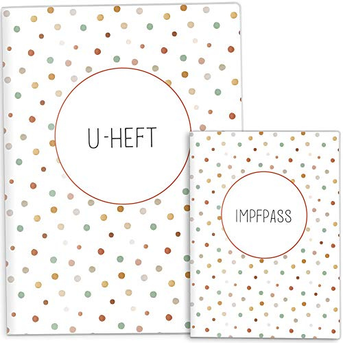 OLGS U-Heft und Impfpasshülle Set | Little Friend | Untersuchungsheft Hülle & Impfpass Hülle | Schutzhülle Geschenke Baby | Babygeschenke zur Geburt (U-Heft Set 2-teilig, Tommy Blanko)