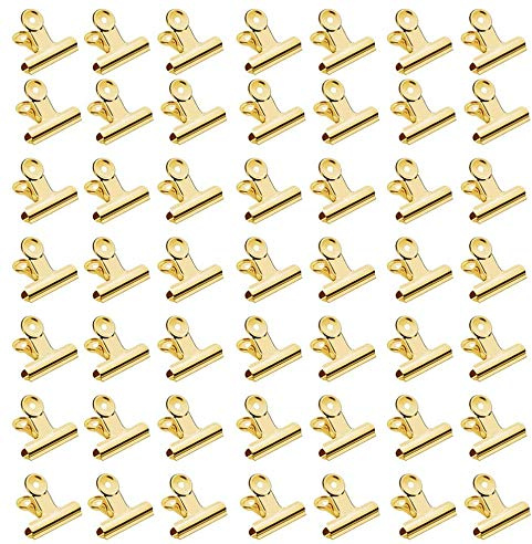BluVast Konsoler guld, klämmor, 60 st gyllene klämmor för kontor (ljusguld, 22 mm)