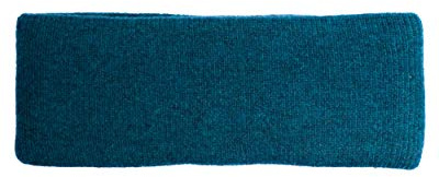 FosterNatur, Merino Stirnband mit Baumwollfutter, 100% Wolle Merino extrafein (Petrol)