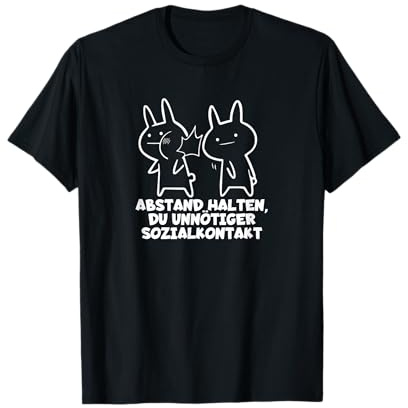 Du Unnötiger Sozialkontakt Abstand Halten Witziges Geschenk T-Shirt