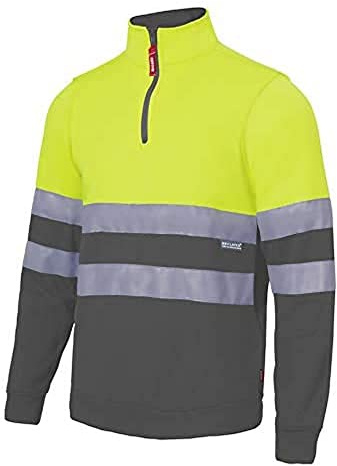 Velilla Velilla - Sudadera De Alta Visibilidad Bicolor con Cremallera Maglia di Tuta Unisex - Adulto