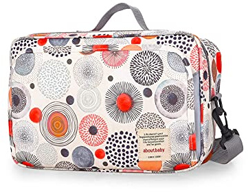SONARIN Bolsa Organizadora de Cochecitos,Organizador para coches de paseo,con portavasos, 2 ganchos para cochecito,Utilizado como bolso de mano,ajuste universal para todos los cochecitos(Circulo)