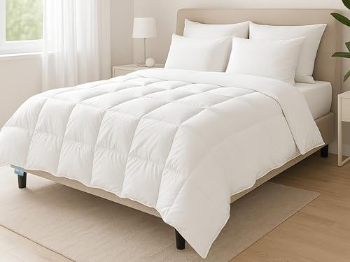 XDREAM Nature Daunendecke medium | 90% Daunen / 10% Federn | Füllgewicht: 670g | Downpass und Öko-Tex Zertifiziert |155 x 220 cm