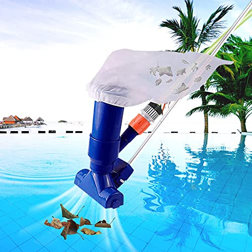 ZhiLianZhao Pool Reinigungsset Skimmer, Mini Pool Sauger Tragbares, mit Stange Und Netzbeutel, für Oberirdischen Und Aufblasbaren Pool, Spa, Teich, Wasserfall,European Standard