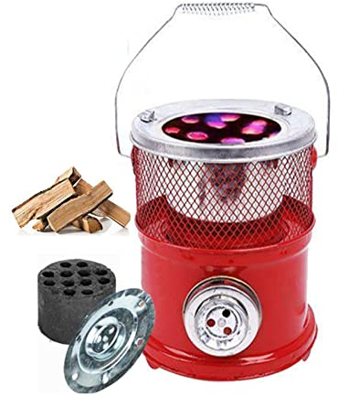 SJASD Mini Estufa de leña, Estufa de carbón portátil,Estufa de Camping con asa de Transporte, Estufa Multifuncional, Calentadores no eléctricos, Estufa de Camping al Aire Libre, calefacción y Cocina