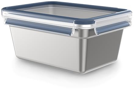 Tefal N1150610 MasterSeal - Contenitore salvafreschezza in acciaio inox 304, resistente, leggero e igienico in acciaio inox 304, a prova di perdite, lavabile in lavastoviglie, lavabile in