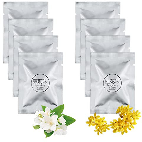 URAQT Retro Airplane Car Air Freshener Refills, 8 Pack Scented Clip Solid Fragrance Replacement Pads with Individual Package (Osmanthus+Jasmine)