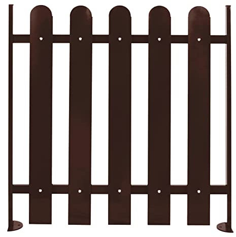 Valla de listones Easy Mod.5D-001 (Altura 50 cm, Marrón)