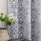 Cortinas con patrón azul marino de 84 pulgadas de largo para sala de estar, juego de 2 paneles con ojales, estampado de medallón de damasco, texturizado, gris, crema, blanco, jacquard, 50% opacas,