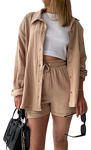 Geagodelia Dam tvådelad elegant byxdräkt sommarkläder kläder 2 delar set blus topp shorts Y2k aesthetic clothes loungewear kostym