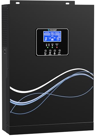 novopal® 3500W Hybrid Wechselrichter 24V DC auf 220V/230V AC Off Grid Reiner Sinus Solar Wechselrichter mit 100A MPPT Laderegler maximale PV 500V DC Arbeit mit 24V Blei-Säure und Lithium Batterien