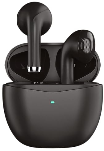 WATCHEM Wireless Earbuds Black – Bluetooth 5.0 TWS In-Ear Headphones, IPX5 Waterproof Earphones, Fast Charging Case, Lightweight, Stylish, Small Fit, Sports & Gym Ready