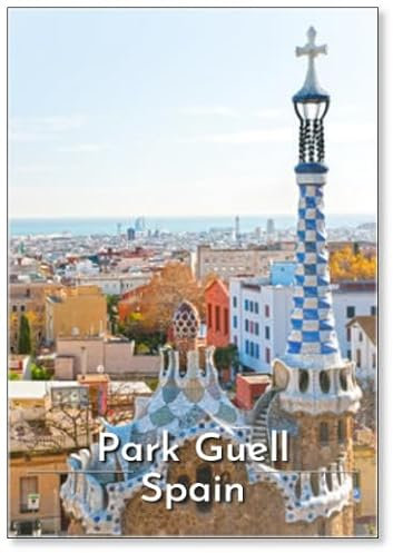 Kühlschrankmagnet Park Güell in Barcelona, Spanien, Design 6