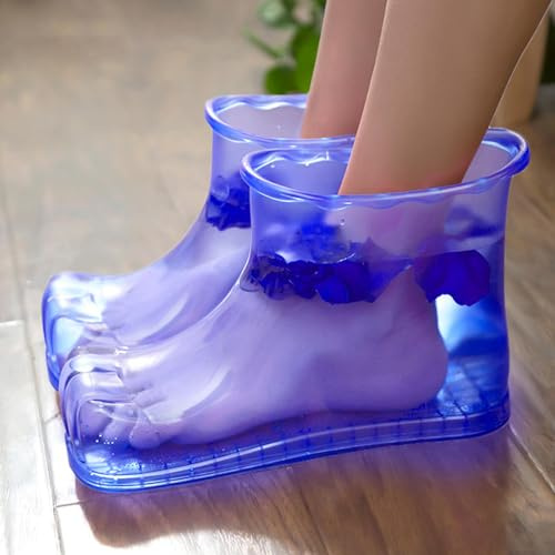 1 Paar Fußwanne Pediküre Waschbecken Fußeimer zum Einweichen der Füße Fußbad Soaker Pediküre Schuhe Haushalt Fuß Badeschuhe 28 x 12,5 x 18 cm, Blau