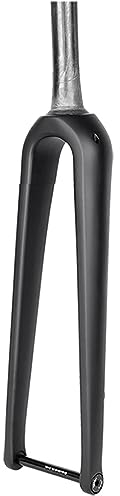 Rennrad-Vorderradgabeln 700c Starrgabeln Kohlefaser 12x100mm Steckachse Scheibenbremse 1-1/8'' konisches Rohr Ultraleichte 700cx45mm Fahrradgabel