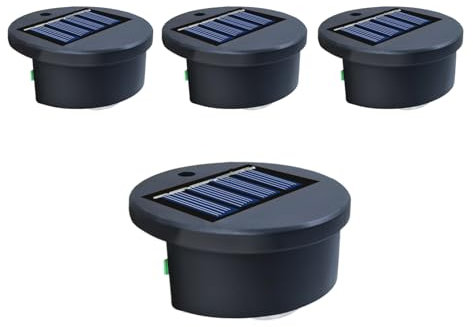 Luz Solar para Borde de Piscina | Luces Solares Para Piscina - 4 Piezas Brillante Iluminación Impermeable Para Terraza Navidad Barandilla Fuentes Paisajismo Jardín Cubierta Patio Trasero Porche Árbol