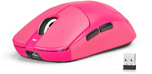 MAMBASNAKE X ATTACK SHARK X8 SE Wireless Gaming Mouse with Tape-Berry Red | Tri-Mode BT/2.4G/USB-C,55g Ultralight,25000 DPI,PAW3311 Sensor,80M Clicks,40G Acceleration,500mAh,Web Driver,for Win/Mac