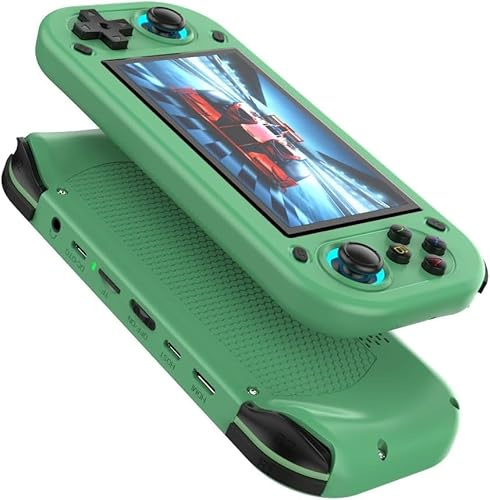 Console di gioco portatile R43S, mini console di gioco retrò per giochi HD 14000, schermo IPS da 4,3 pollici, 20 emulatori integrati, scheda SD da 64 GB, batteria 28000 mAh, regalo di compleanno