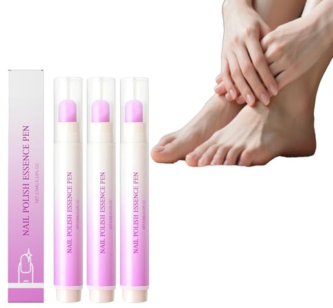 Lot de 3 crayons de soin pour les ongles - Huile pour enlever les cuticules - Pour hydrater, renforcer, éclaircir et réparer les ongles secs et endommagés - Améliore le toucher rugueux - Plus lisse