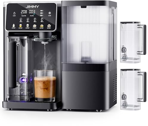 Jimmy R9 Pro Reverse Osmosis Water Filter System Countertop, Cold and Instant Hot Water Dispenser, Mineralized RO Water Purifier with 7-Stage Filtration, Temperature Control, UV, TDS Monitor