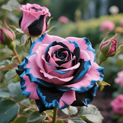 Rizoma de rosa Fragancia exquisita.para la decoración del hogar, requiere poco mantenimiento, Perenne tubérculos Adenium obesum-5Rizomas-G