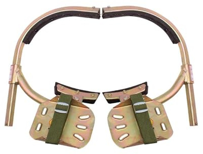Steigeisen-Set for Elektrikermasten, Steigeisen aus Stahl for Monteure, 1 Paar Fußschnallen for Elektriker, verstellbare Kletterausrüstung for Glatte Masten(250mm/9.84in)