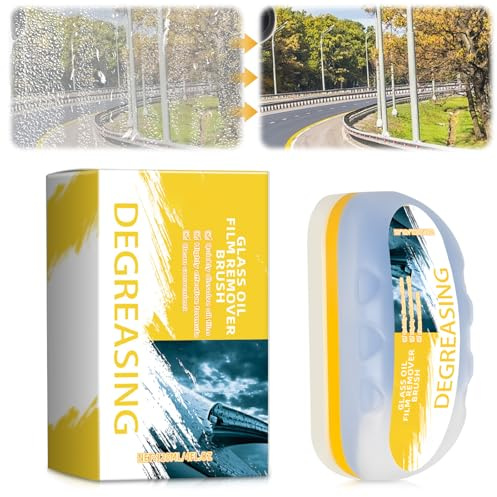 Yizemay Automotive - Spazzola per la pulizia della pellicola dell'olio, detergente per vetri dell'auto, con rimozione della pellicola dell'olio da 120 ml, Clear Vision Glass Cleaner, detergente per