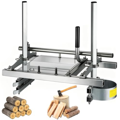Machine de Sciage À Chaîne, Scierie Portable avec Guide Sur Rail Et Échelle