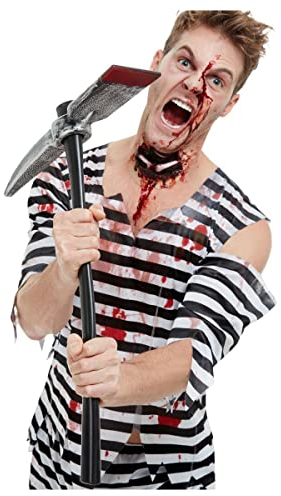 Smiffys Pick Axe Prop, Brown 59cm/23in, Halloween Fancy Dress Accessory, Halloween Dress Up Accessories