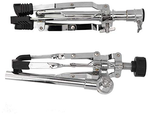 Snare Ständer, verstellbarer Drum Ständer mit 2 cm Durchmesser, klappbare Halterung für Snare und Dumb Drums, silber, für Musiker in Studio, auf der Bühne und zu Hause