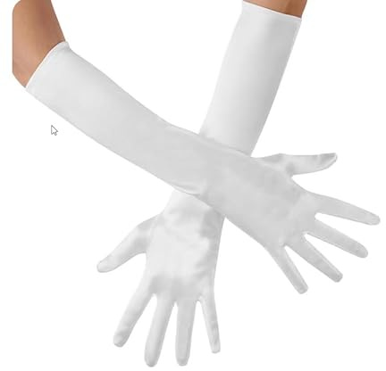 dressforfun 901015 Damen Satin Handschuhe, Lange Abendhandschuhe, Ellenbogenhandschuhe für Fest Party Opera Charleston 1920er Kostüm Classic Hochzeit, 43 cm - Diverse Farben -