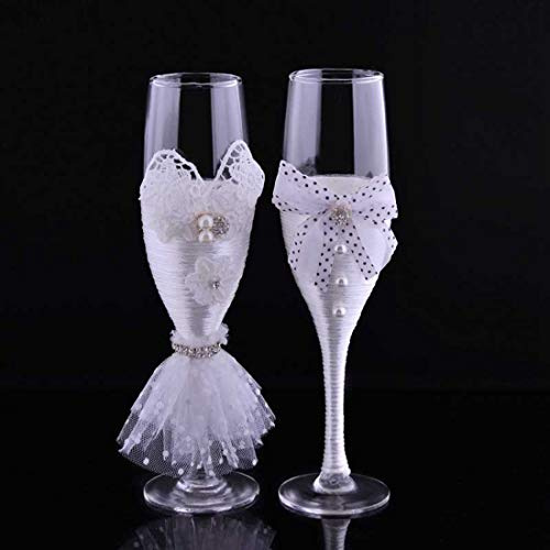 Copas de vino personalizadas de 200 ml, hechas a mano para novios y novios, brindis, regalos de boda, regalos de boda, regalos de pareja, decoración de bodas (blanco-A)