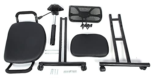 Ergonomischer Kniestuhl für Büro und Homeoffice – Verstellbare Rückenlehne, Haltungskorrektur-Sitz mit mobiler Augenhöhe, belastbar bis 113 kg, Maße: 53 x 47 x 90 cm