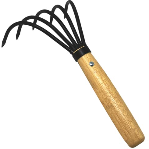 KAKURI Hand Cultivator Garden Tool 10, Handheld Rake for Weeding, Digging, Cultivating, Hand-Forged Japanese Steel, Made in Japan