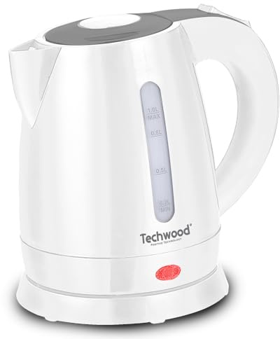 Bouilloire Électrique 1 L Techwood Blanc/Gris
