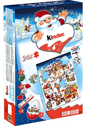 Calendario de Adviento Kinder puzzle rompecabezas y surtido de bombones - El calendario 311g