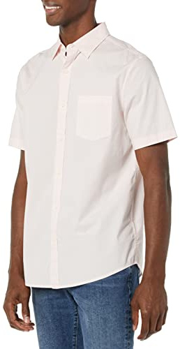 Amazon Essentials Homme Chemise en Popeline Extensible à Manches Courtes (Grandes Tailles Disponibles)