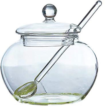-J Zuccheriera con coperchio cucchiaio trasparente Home