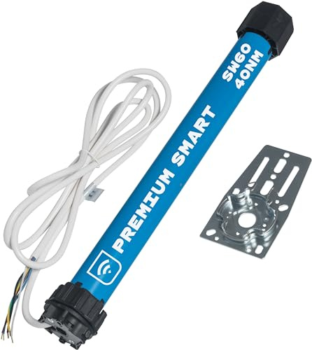 HOMEPILOT Rollladenmotor premium smart m40 (SW60, 40 Nm) - selbstlernender Funk Rolladenantrieb mit Sanft-Anschlag, Blockier- & Hinderniserkennung (App, Siri, Alexa via Gateway möglich)