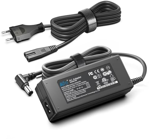 KFD 19,5V 90W Netzteil Ladegerät für Sony Bravia TV KDL-55 KDL-48 KDL-42 KDL55W650D KDL-42W650A KDL-40W600B KDL-32W700B Soundbar HT-MT300 HTS200F HT-MT500, Samsung Odyssey AG700 Monitor Netzadapter