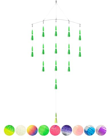 BLUEWING 18/36 Upgraded Fishing Spreader Bar Formation with 6/9 Floating Squids and 316 Stainless Steel Rod Offshore Spreader Bar for Wahoo Tuna Marlin Mahi Mahi