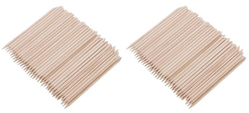 POPETPOP 200piezas Palitos De Madera Naranja Para Uñas Empujadores De Cutículas y Removedores Herramienta Multi- Para Manicura y Cuidado De Uñas