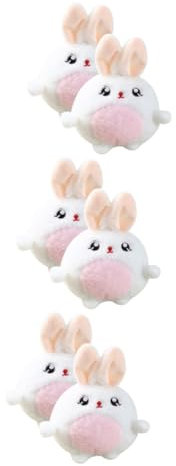 BESTonZON 6 Piezas Colgante Conejo Peluche Colgante Muñeco Conejito Estatuilla Conejito Mini Mochila Juguete Conejito Peluche Decoración Felpa Juguete Peluche Peludo