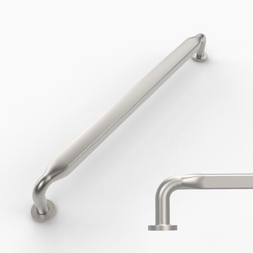 Amerdeco 10 Pack Brushed Satin Nickel Cabinet Pulls 6.3 Inch(160mm) Hole Centers Kitchen Cabinet Handles Solid Zinc Alloy Cabinet Hardware Drawer Pulls AM017
