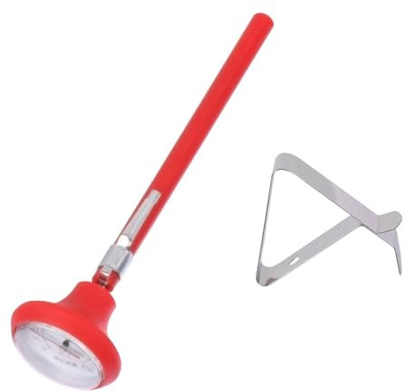 BIUDECO 1satz Küchen Bbq Thermometer Mit Edelstahlclip Präzise Temperatursonde Für Pfannen Frittieren Und Grillen Schnelle Messung Als Fehler Für Bbq Und Kochen